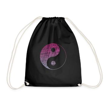 yin yang Vintage - Turnbeutel - Schwarz - Vorne