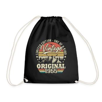 Idée Cadeau D'anniversaire Vintage Original 1955 - Sac de sport léger - noir - Devant
