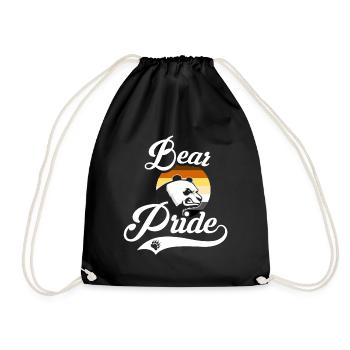 Bear Pride LGBT Gay Pride CSD Bär Fetish Community - Turnbeutel - Schwarz - Vorne