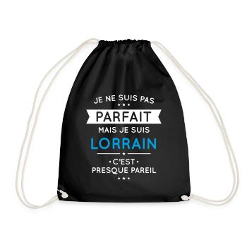 Je ne suis pas parfait mais je suis Lorrain - Sac de sport léger - noir - Devant