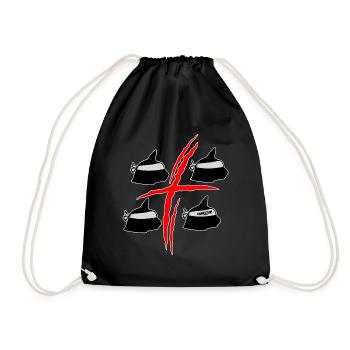 4 Mori Cat - Drawstring Bag - black - Front