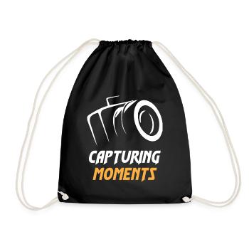 Capturing Moments Camera Photographer - Turnbeutel - Schwarz - Vorne