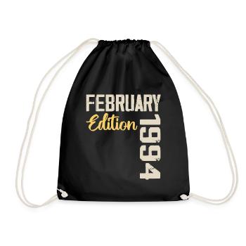 Février 1994 Anniversaire Février 1994 Rétro - Sac de sport léger - noir - Devant