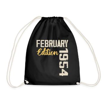 Février 1954 Anniversaire Février 1954 Rétro - Sac de sport léger - noir - Devant