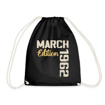 Mars 1962 Cadeau Anniversaire Mars 1962 - Sac de sport léger - noir - Devant