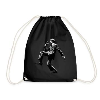 Sanfte Vintage-Silhouette - Turnbeutel - Schwarz - Vorne