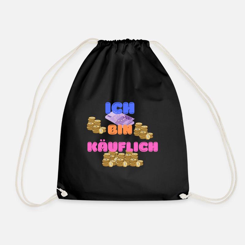 ICH BIN KÄUFLICH - Turnbeutel - Schwarz