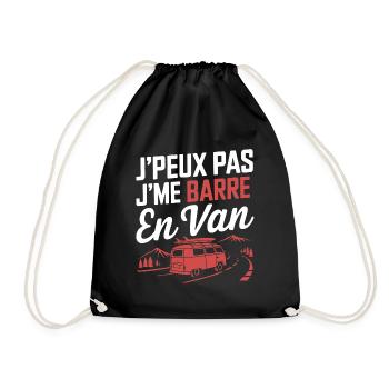 j'peu pas j'me barre en Van - Sac de sport léger - noir - Devant
