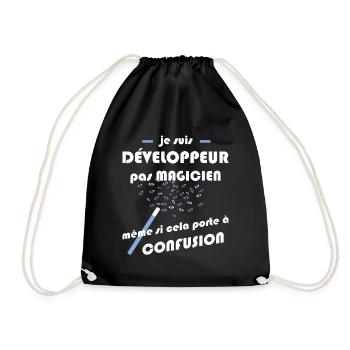 Développeur pas magicien - Sac de sport léger - noir - Devant