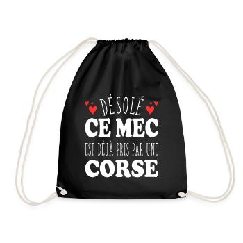 Mec Avec Corse Cadeau Couple Saint Valentin - Sac de sport léger - noir - Devant
