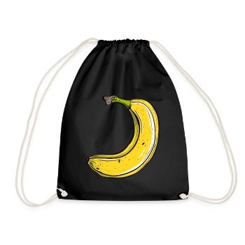 Banane - Turnbeutel - Schwarz - Vorne