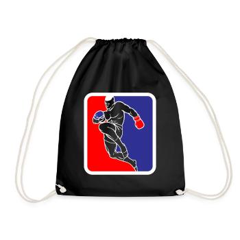 Martial Arts Fighter Kickboxing Logo Colors changeable - Drawstring Bag - black - Front