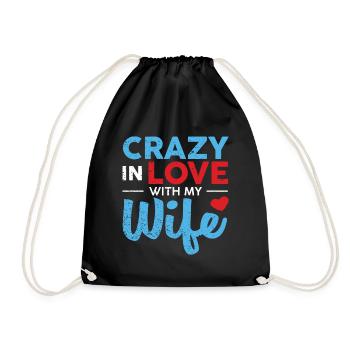 Fou amoureux de ma femme - Sac de sport léger - noir - Devant