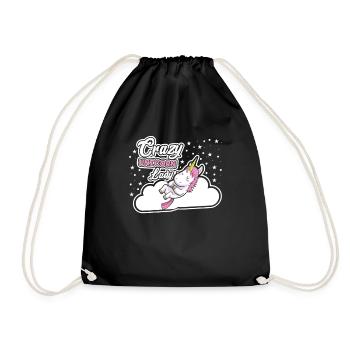 Folle Licorne Dame Dormant Licorne - Sac de sport léger - noir - Devant