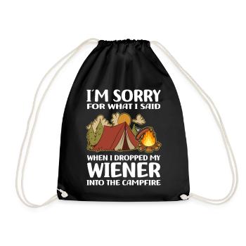 Camping lovers | Camper Camping Holiday Gifts - Drawstring Bag - black - Front