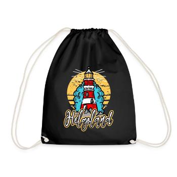 Helgoland Allemagne City Lighthouse Font - Sac de sport léger - noir - Devant