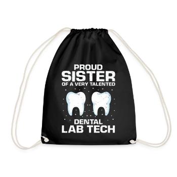 Dental Clinic and Dental Laboratory Technician Designs - Drawstring Bag - black - Front