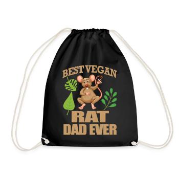 Rat - Drawstring Bag - black - Front