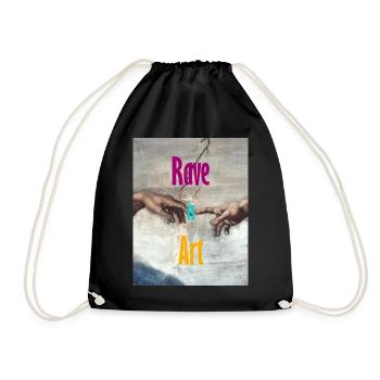 Rave is Art - Turnbeutel - Schwarz - Vorne