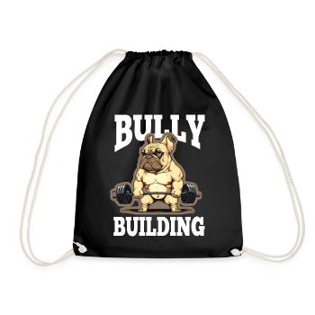 Français Bulldog Frenchie Bodybuilding Dog - Sac de sport léger - noir - Devant