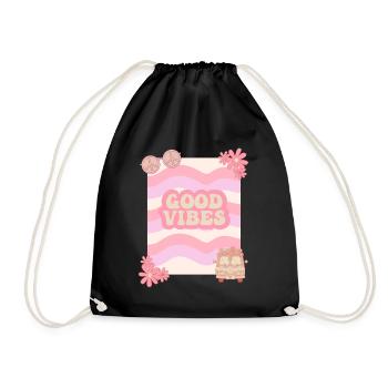 Good Vibes - Turnbeutel - Schwarz - Vorne