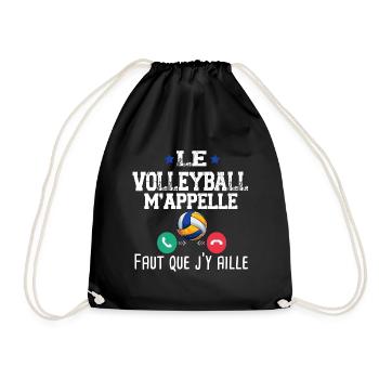 Volley Volleyball Volleyeur volleyeuse sport - Sac de sport léger - noir - Devant
