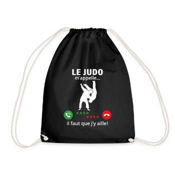 Le judo m'appelle il faut que j'y aille - Sac de sport léger - noir - Devant