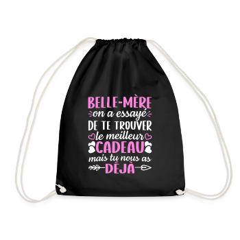 belle mère t-shirt cadeau belle maman - Sac de sport léger - noir - Devant