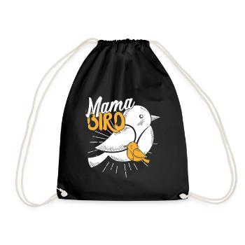 Mama Vogel - Drawstring Bag - black - Front