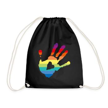 pride - pace - Turnbeutel - Schwarz - Vorne