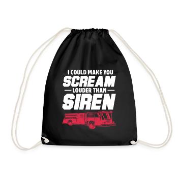 I could make you scream louder than siren - Turnbeutel - Schwarz - Vorne