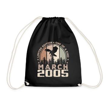 Incomparable since March 2005, 19th Anniversary - Drawstring Bag - black - Front