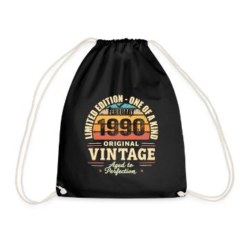 Cadeau d’anniversaire de février 1990 Février 1990 - Sac de sport léger - noir - Devant