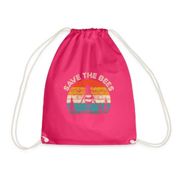 Save The Bees, Save The Bees Shirt, amoureux des abeilles - Sac de sport léger - fuchsia - Devant