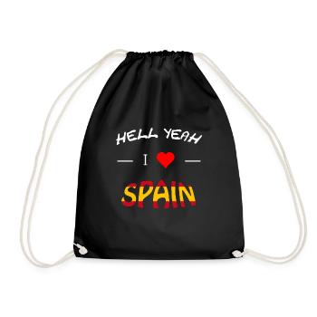 Hell Yeah i love Spain - Turnbeutel - Schwarz - Vorne