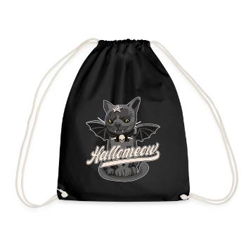 Chat Avec Des Ailes, Halloween, Hallomeow - Sac de sport léger - noir - Devant