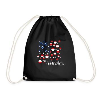 America - Turnbeutel - Schwarz - Vorne
