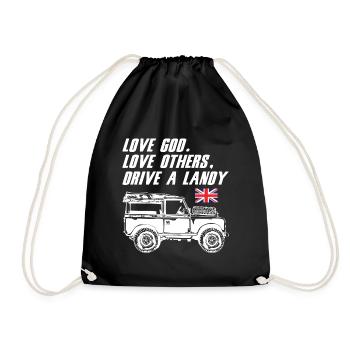 Drive a Landy - Turnbeutel - Schwarz - Vorne