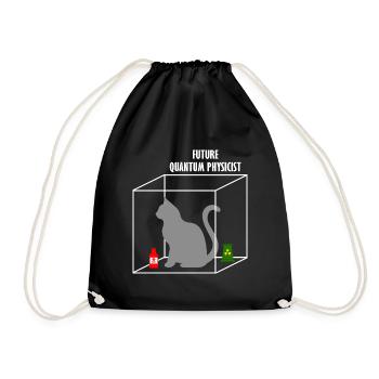 Quantum Physics Science Student Physicist Gift - Drawstring Bag - black - Front