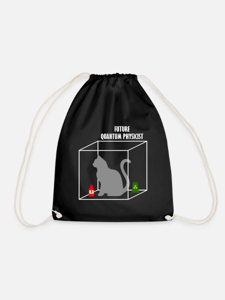 Quantum Physics Science Student Physicist Gift - Drawstring Bag - black