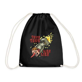 TRUE LIES - Drawstring Bag - black - Front