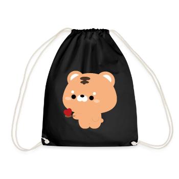 Tiger Feeding Love - Drawstring Bag - black - Front