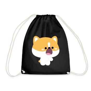 Corgi nourrissant l’amour Partie 2 - Sac de sport léger - noir - Devant