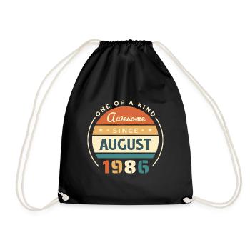 Unique en son genre Génial depuis août 1986 - Sac de sport léger - noir - Devant