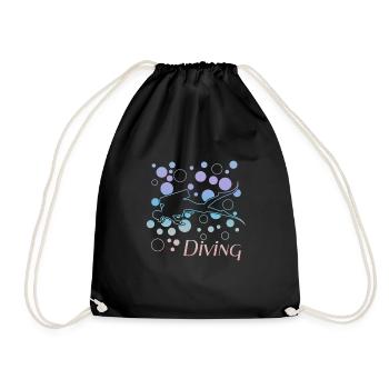 Diving - Turnbeutel - Schwarz - Vorne