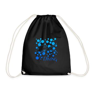diving - Turnbeutel - Schwarz - Vorne