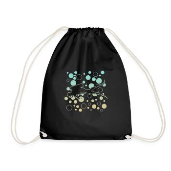 diving scuba diver - Turnbeutel - Schwarz - Vorne