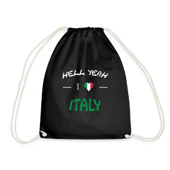 i love italy - Turnbeutel - Schwarz - Vorne