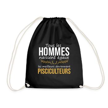 Cadeau pour pisciculteur | cadeau original métier - Sac de sport léger - noir - Devant