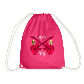 HEAVY METAL! - Drawstring Bag - fuchsia - Front